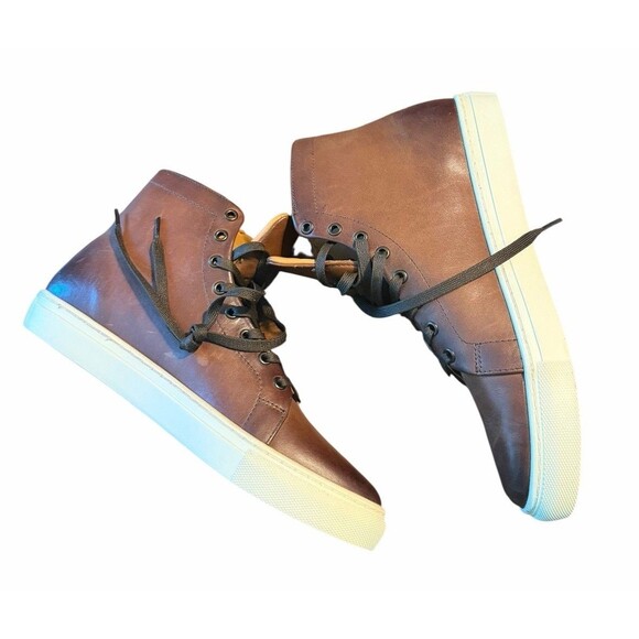 Thursday Boot Co Everyday Leather Brown Hightop Sneakers Distressed Casual Boot main image 6